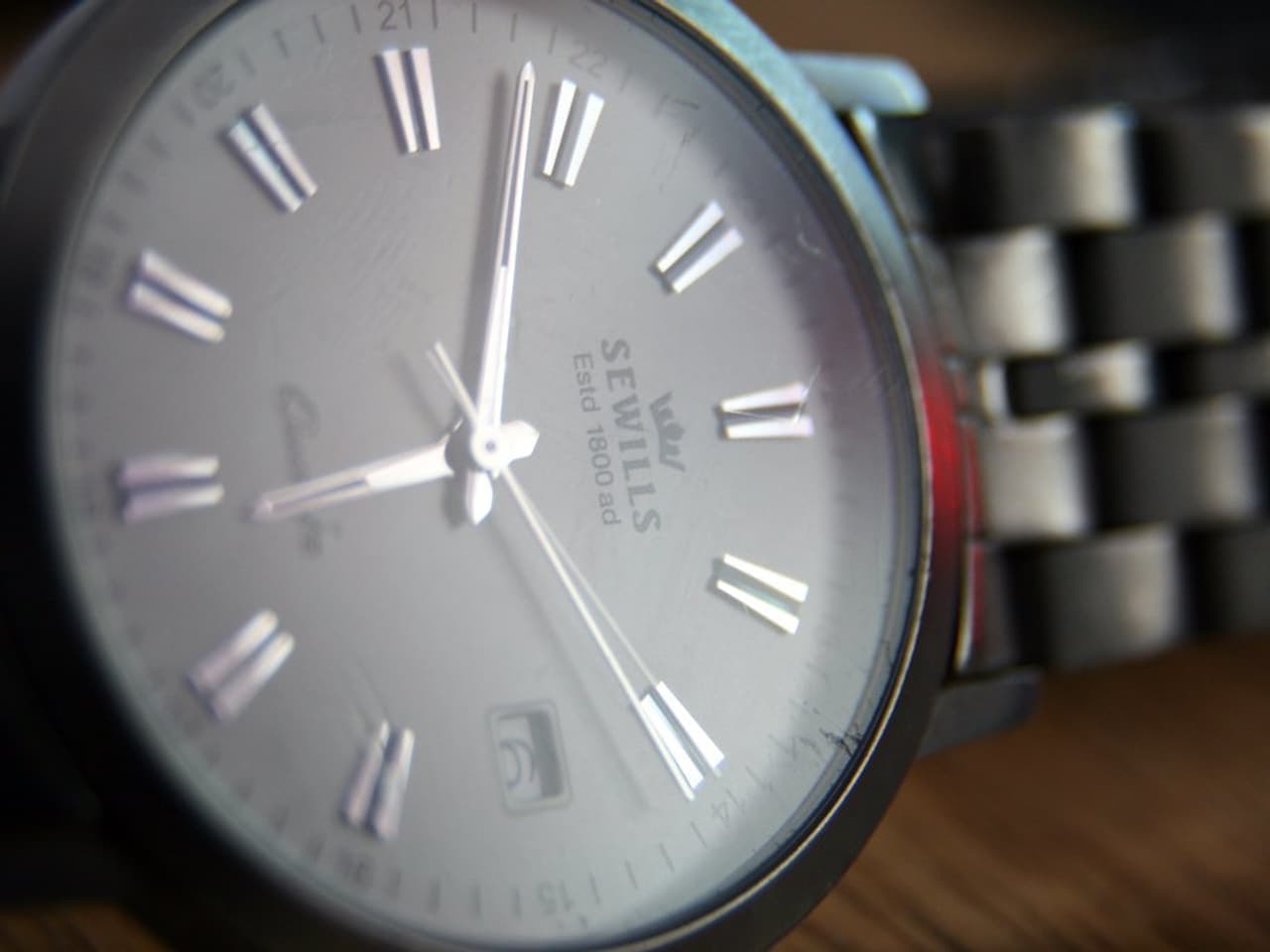 The movement of a mechanical watch in close detail