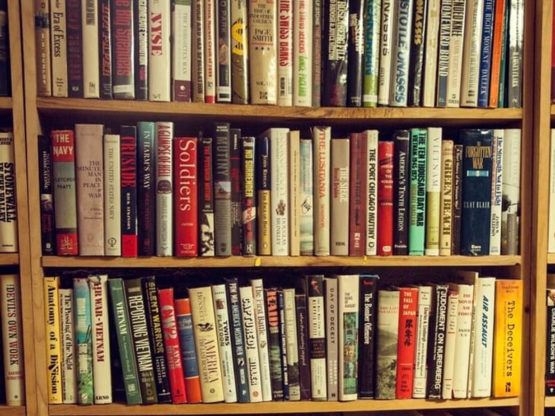 Bookshop shelves filled with books