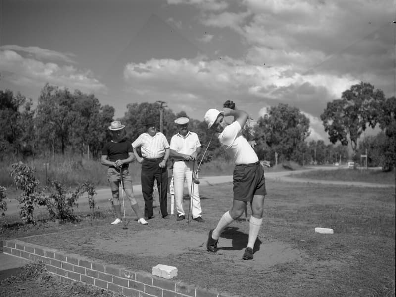 A golf ball on a tee