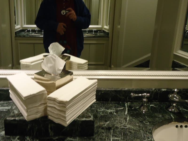 Folded cotton towels in soft light